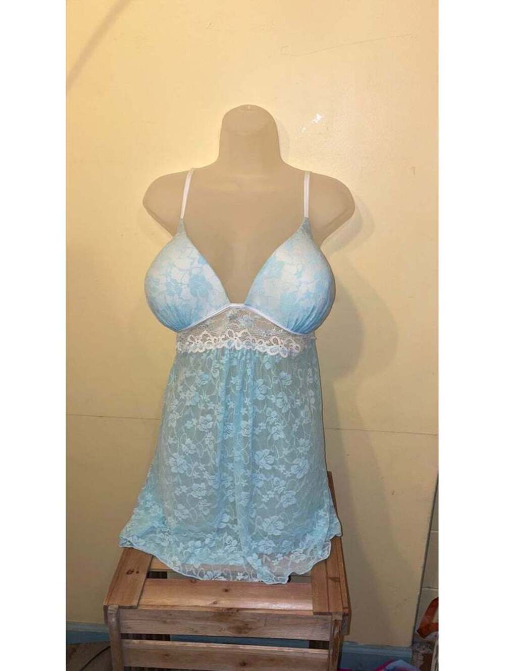 Secret Treasures 2 piece set light green Lingerie / G String Size 3X Sexy!
